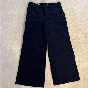 LOFT Palmer Wide-Leg Navy Corduroy Pants